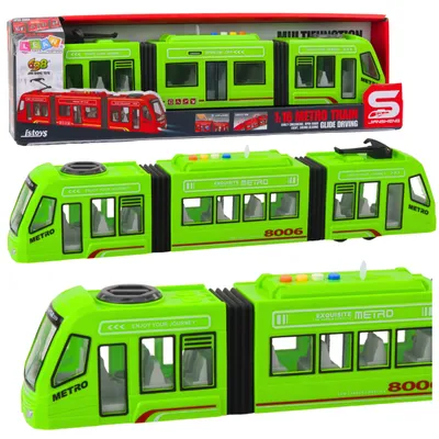 Obrázok produktu pre Mestské metro Električka Otváranie dverí Svetlá Zelená 1:16