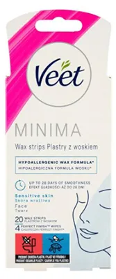 Produktbild von Hypoallergene Wachs-Gesichtsstreifen Minima 20 Stück