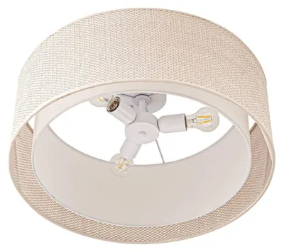 Produktbild von Lindby Deckenleuchte Soula, Ø 60 cm, beige, Kunststoff, E27