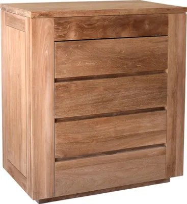 Produktbild von Teako Design Sideboard Orebro Teakholz Massiv Wetterfest 100x90x45cm