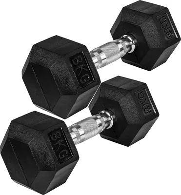 Produktbild von MOVIT Hexagon Kurzhanteln 2er Set 8kg, Hantel Hanteln Kurzhantelset