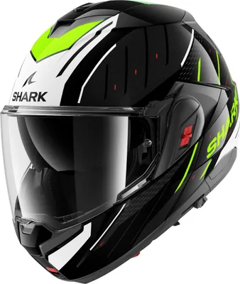 Produktbild von Shark Oxo Rydger Klapphelm, schwarz/weiß/neon-gelb, XL (61/62)