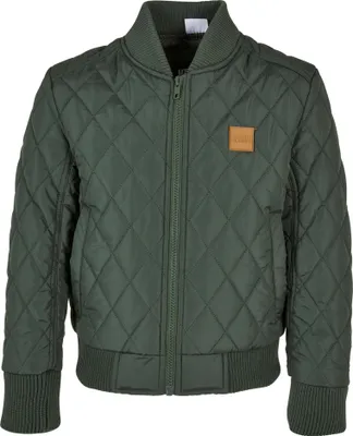 Image de Veste matelassée pour enfants Urban Classics Boys Diamond Quilt Nylon Jacket olive - 122/128