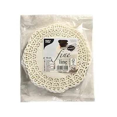 Produktbild von Papstar Tortenspitzen rund weiss 15 cm Durchmesser Fettdicht 100 Stück