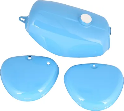Produktbild von Set: Tank + Seitendeckel, Hellblau RAL 5012 - für Simson S50, S51, S70