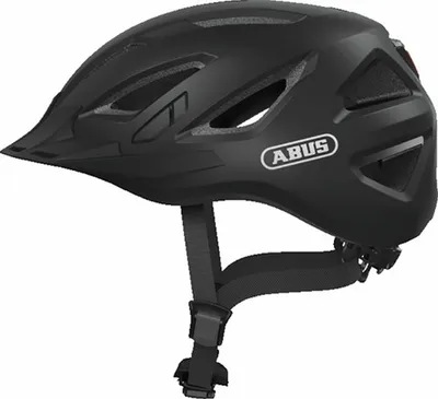 Produktbild von ABUS Stadthelm Urban-I 3.0 - Fahrradhelm mit Rücklicht, Schirm und Magnetverschluss - für Damen und Herren - Schwarz Matt, Größe L