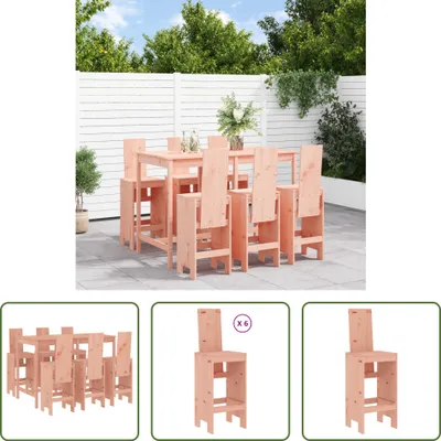 Produktbild von The Living Store 7-tlg. Gartenbar-Set Massivholz Douglasie
