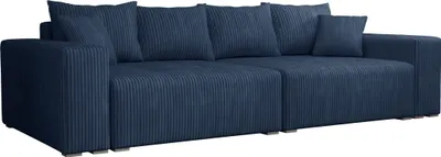 Obrázek produktu pro FEDVE Gauč Elstra Rozkládací pohovka Obývací pokoj Funkce spaní Moderní design Tmavě modrá (Tilia 77)