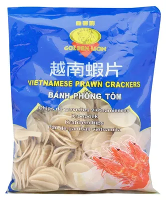 Produktbild von Golden Lion Garnelen Cracker 2000g – Knusprige, aromatische Garnelen-Snacks
