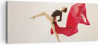 Produktbild von Bild auf Leinwand - Leinwandbild - Einteilig - Ballerina Tanz Rot - 120x50cm - Wand Bild - Wanddeko - Wandbilder - Leinwanddruck - Bilder - Wanddekoration - Leinwand bilder - Wandbild - AB120x50-4437