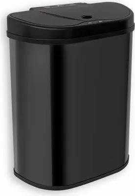 Produktbild von Rijoka Sensor Mülleimer 70L - mit 2x 35L Fächern - Edelstahl - Mülltrennung – Soft Close – Fingerabdruck frei – Modern Design - Schwarz