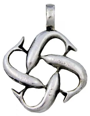 Produktbild von Gothic-Anhänger Delphinkreuz