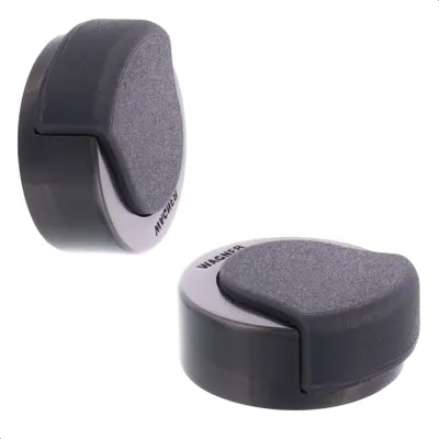Produktbild von WAGNER 2in1 Türstopper SCREW - Ø 38 x 40 x 15 mm, Metall Edelstahloptik, Kautschuk schwarz, inkl. Montagematerial - 15517311