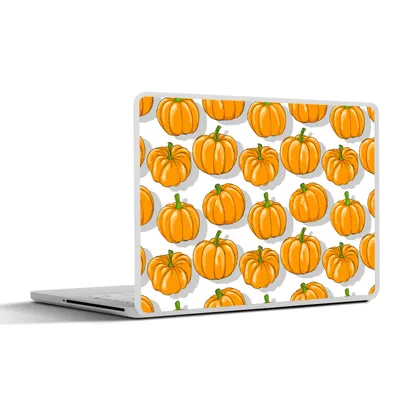 Produktbild von MuchoWow® Laptop Aufkleber Sticker Cover Herbst - Kürbis - Muster 40x30 cm - Laptop Dekoration - Selbstklebend