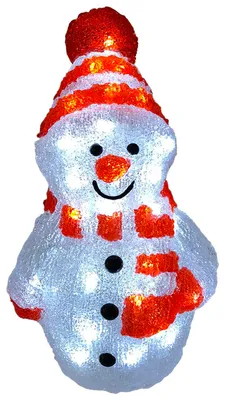 Produktbild von Acryl Schneemann 80 LEDs kaltweiß Außenbeleuchtung