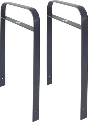 Produktbild von 2 x Fahrradanlehnbügel 115 x 76 cm Flachstahl 13 mm Anthrazit Einbetonieren Fahrradständer Parker Typ H
