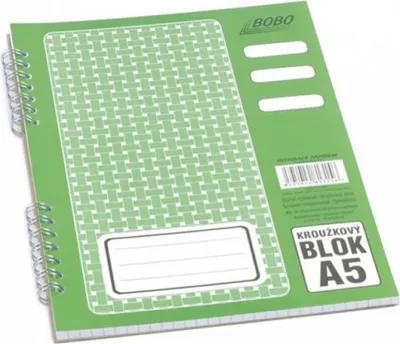 Obrázek produktu pro Blok, A5, s boční vazbou, čtverečkovaný, 50 listů