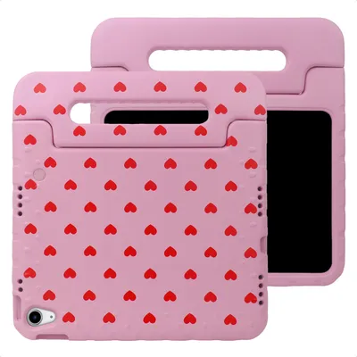 Produktbild von imoshion Kindersichere Design-Rückhülle mit Griff für das Apple iPad 11 (2025) 11 Zoll A16 / iPad 10 (2022) 10,9 Zoll – Herzchen
