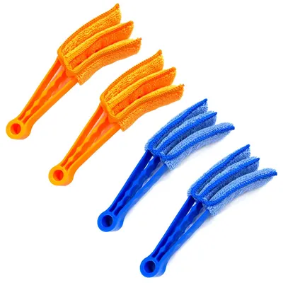 Produktbild von 4er Set Jalousien Reiniger Microfaser Jalousienreiniger Wischer Lamellen Bürste Lamellenreiniger Jalousie Staubwischer