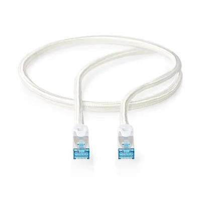 Produktbild von Nedis CAT6a-Netzwerkkabel - S/FTP - RJ45 Stecker - RJ45 Stecker - 5.00 m - Snagless - Rund - Geflochten / PVC - Silber - Verpackung mit Sichtfenster