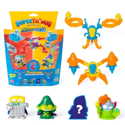 Produktbild von Superthings Serie Mutant Battle Exoskeleton 6 Stück Spielfiguren-Set 1/6