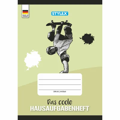 Produktbild von STYLEX Das coole Hausaufgabenheft - DIN A5 - 48 Blatt