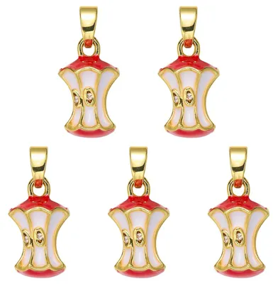 Produktbild von Set von 5 vergoldeten Apfelanhängern für Schmuck