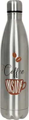 Immagine prodotto di Könitz Flasche Hot Bottle - Coffee Inside, Thermoflasche, Outdoorflasche, Doppelwandig mit Verschluss, Edelstahl, Silbern, 750 ml, 11 9 245 2727