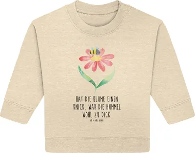Produktbild von Mr. & Mrs. Panda Organic Baby Pullover Hummel Blume 24. - 36. Monat - Natural Raw - Geschenk, Bullover, Lustige Sprüche, Wespe, Natur, Hummeln, Biene