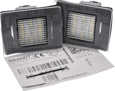 Produktbild von BRANDT Kennzeichenleuchten LED kompatibel mit Mercedes Benz A-Klasse W176 W177 B-Klasse W247 C-Klasse C205 S205 W205 S206 W206 CLA X117 VITO V-Klasse W447 Kennzeichenbeleuchtung