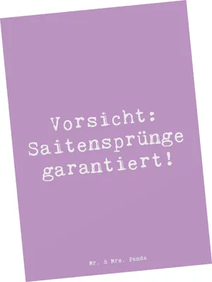 Produktbild von Mr. & Mrs. Panda Postkarte Spruch Shamisen Abenteuer - Lavendeltraum - Geschenk, Fotokarte, japanisch, Musik, Kabuki, Musiker, traditionelle, Musikinstrument, Postkarten