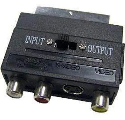 Image de SENCOR SAV 151-000 Adaptateur AV, connecteur péritel - 3x RCA/M+S-vidéo, commutateur.