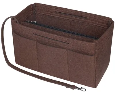 Image de Organisateur de sac en feutre - Bag-in-Bag pour les modèles Speedy 25-40 et Neverfull - Couleur : marron (couleur café) - Dimensions : 30 x 15 x 16 cm