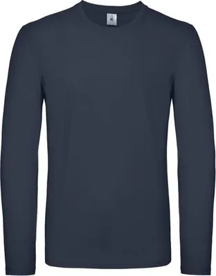 Produktbild von Herren-T-Shirt, Langarm - B&C #E150 LSL - navy - Größe 2XL