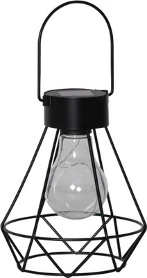 Produktbild von LED-Solar-Laterne 'Eddy', schwarz, ca 13 x 13 x 15,5cm