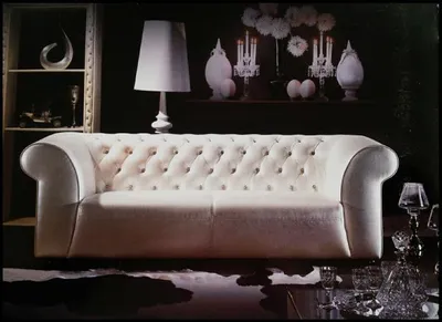 Immagine prodotto di Set di divani Chesterfield in pelle divano in tessuto imbottito divano nuovo