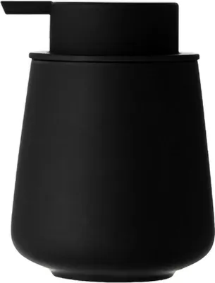 Obrázek produktu pro Dávkovač mýdla, plnitelný keramický dávkovač mýdla, 300 ml, dávkovač vhodný na mýdlo na ruce, šampon, sprchový gel, čisticí prostředek, kuchyně, koupelna (černý dávkovač tekutého mýdla)