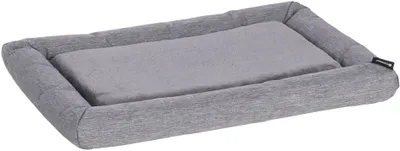 Productafbeelding van Flamingo hondenbed Hanka, rechthoekig, grijs met rand, afmetingen: 55,5 x 38,5 x 5,5 cm