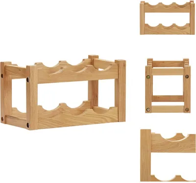 Produktbild von vidaXL Weinregal für 6 Flaschen 37 x 21 x 21 cm Eiche Massivholz - Weinregale