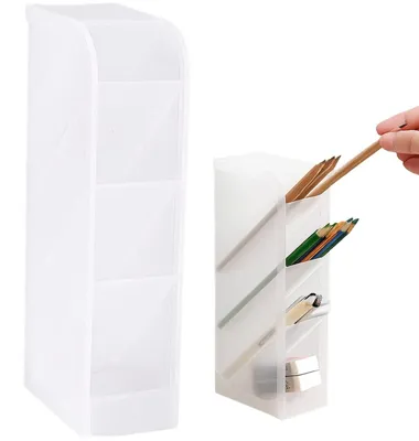 Zdjęcie produktu dla Organizer biurowy na biurko pojemnik przybornik na ołówki długopisy kredki plastikowy 20 x 9 x 5 cm