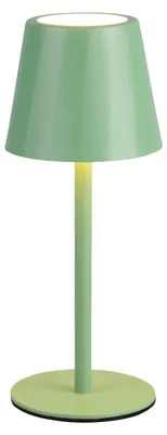 Obrázok produktu pre Stolná LED lampa, kovová, stmievateľná, zelená, nabíjateľná batéria, dotyková, H 21cm