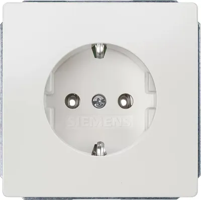 Produktbild von Siemens DELTA style, titanweiß Schuko-Steckdose 10/16A 250V Abdeckungplatte 68x 68mm (5UB18530KK)