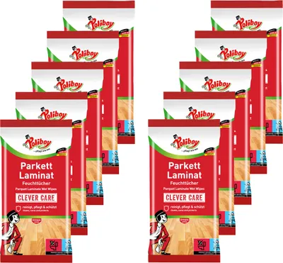 Produktbild von Poliboy Reinigungstücher Parkett Laminat 10er Set - Inhalt 150 Stück, Reinigung Pflege