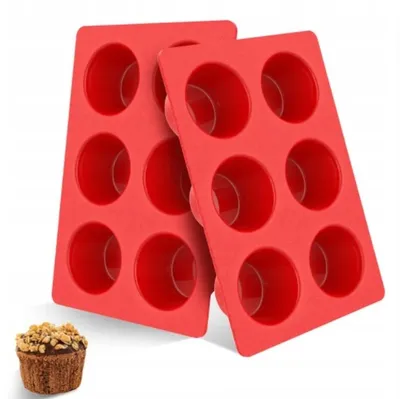 Produktbild von Rossner Silikonform für Muffins Cupcakes Brownies 6 Stück Flexibel