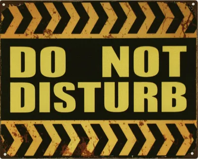 Produktbild von Moritz Blechschild DO NOT DISTURB schwarz gelb 20 x 25 cm Retro Vintage Wand