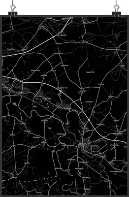 Produktbild von Mr. & Mrs. Panda Bild Langwedel DIN A4 - Geschenk, Stadt Dorf Karte Landkarte Map Stadtplan, kunstdruck poster, drucke, Wanddekoration, wanddeko