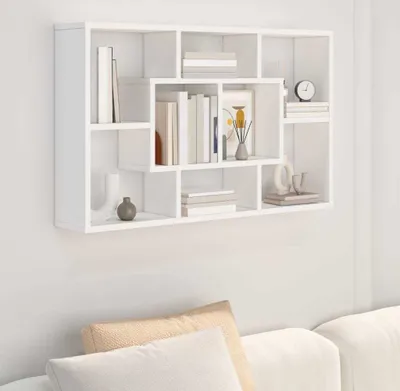 Produktbild von vidaXL Wandregal Weiß 85x16x52,5 cm Holzwerkstoff