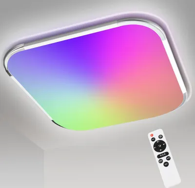 Produktbild von EINFEBEN Schlafzimmer Deckenleuchte Deckenleuchten Dimmbar RGB Deckenlampe LED,  24W Farbwechsel Deckenlampen mit Fernbedienung Decken Lampe 2106lm Deckenleuchte Deckenleuchtenn Flache Badlampe Wohnzimmer