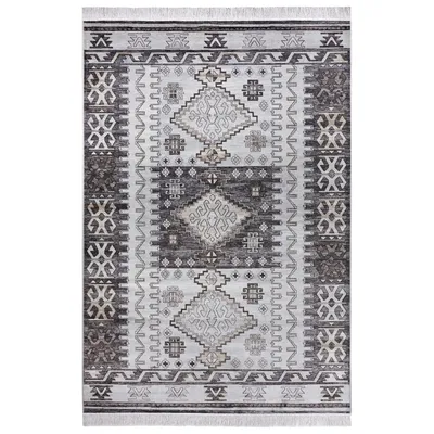 Zdjęcie produktu dla Dywan do salonu 95x140cm, orientalny wzór kremowo szary