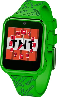 Produktbild von Kinder Smartwatch Minecraft, Kinderuhr mit Selfie Kamera, Foto & Video, Stoppuhr, 6 Spiele, 3 Hintergründe, 10 Zifferblätter, Fitness Tracker, Wecker